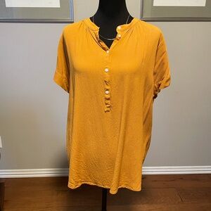 J Crew blouse in beautiful goldenrod, size L